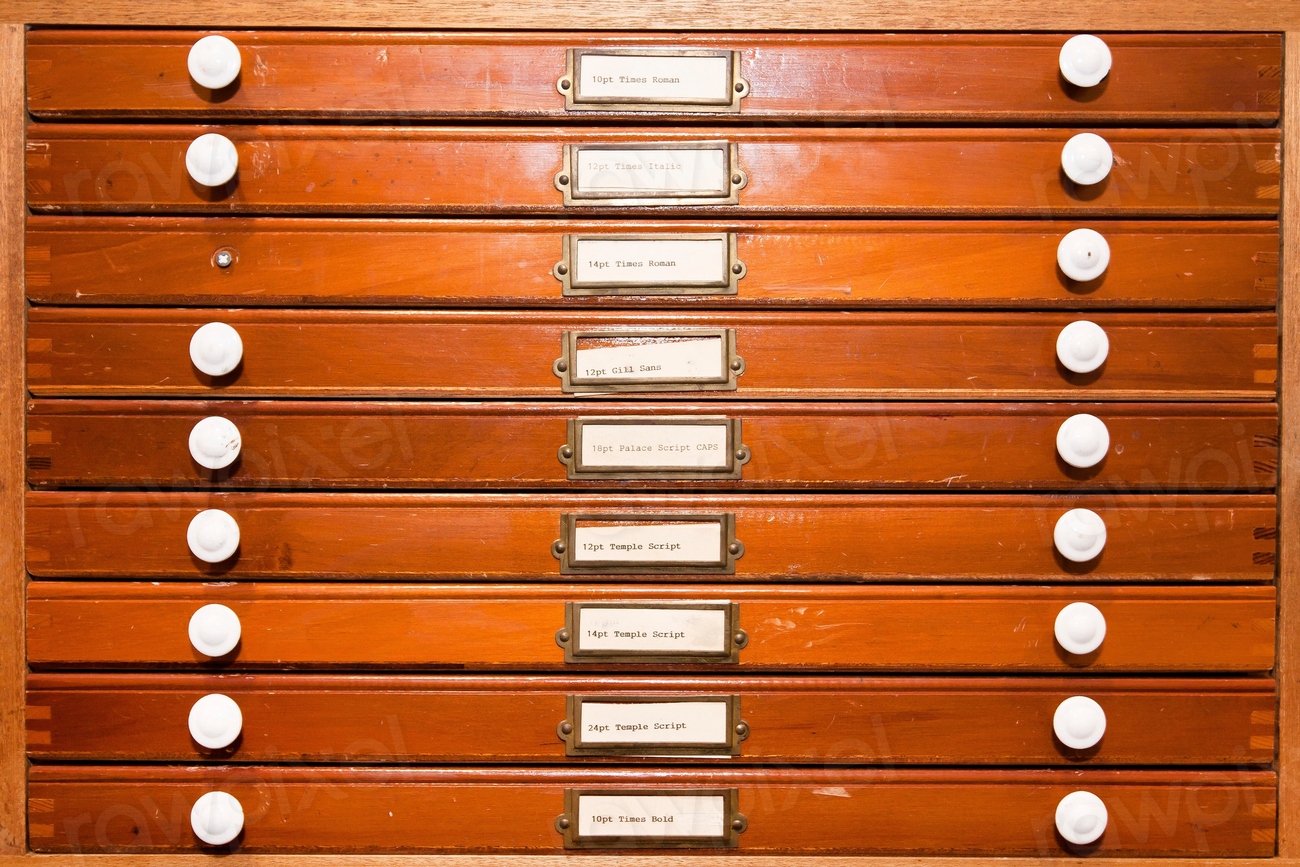 Type case letterpress drawer